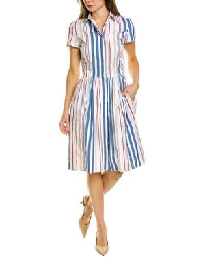 Oscar de la Renta Midi Shirtdress - Blue