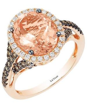 Le Vian Le Vian 14K Rose 3.07 Ct. Tw. Diamond & Morganite Ring - White