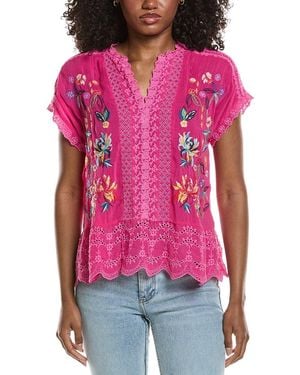 Johnny Was Astrud Blouse - Red