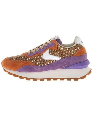 Voile Blanche Qwark Hype Easy Suede Trainer - Natural