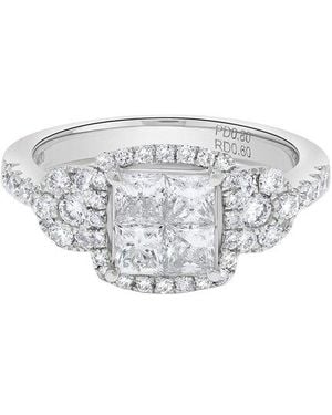 H.J. Namdar Platinum 1.40 Ct. Tw. Diamond Cluster Ring - White