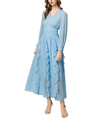 Adele Berto Midi Dress - Blue