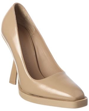 Ferragamo Leather Pump - Natural
