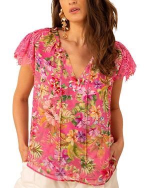 Hale Bob Kailani Blouse - Red