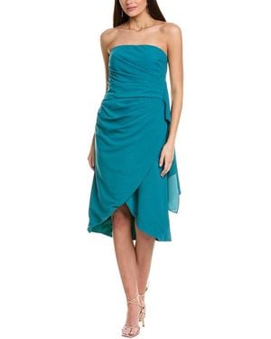 Rene Ruiz Draped Cocktail Dress - Blue