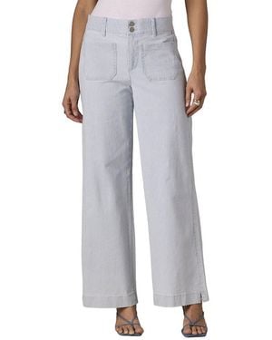 Wit & Wisdom Powder Emma High Rise Patch Pocket Wide Leg Jean - Grey