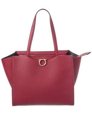 Ferragamo Ferragamo Gemini Leather Satchel - Red