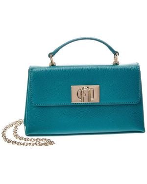 Furla 1927 Leather Mini Bag - Blue