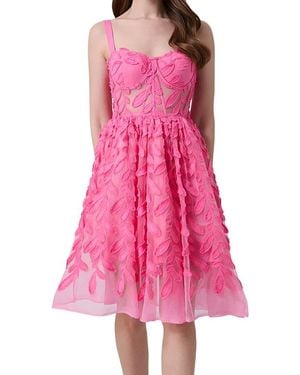 Linda Charm Embellished Midi Dress - Pink