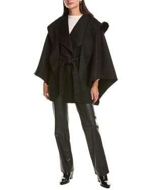 La Fiorentina Hooded Cape - Black