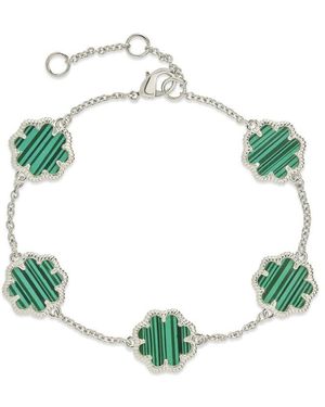 Sterling Forever Malachite Station Bracelet - Green