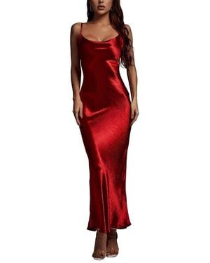 LOEY Embellished Maxi Dress - Red