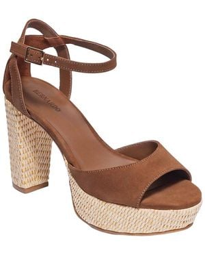 Bernardo Valeria Suede Platform Sandal - Brown