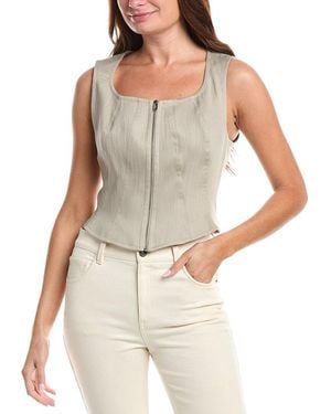 DKNY Zip Vest Top - Gray