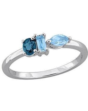 Rina Limor 0.59 Ct. Tw. Topaz Three-Stone Ring - Blue