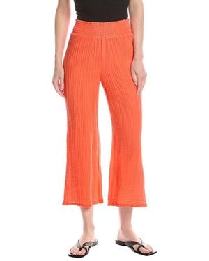 Michael Stars Medina Smocked Waist Cropped Pant - Red