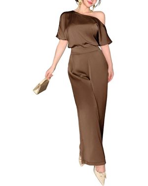 Adele Berto Jumpsuit - Brown