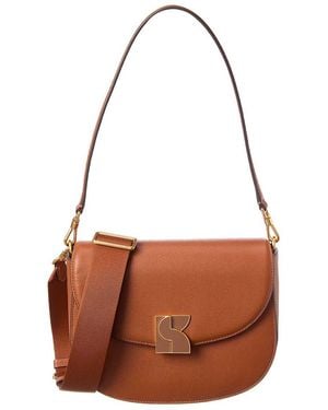 Kate Spade Dakota Textured Leather Medium Saddle Bag - Brown