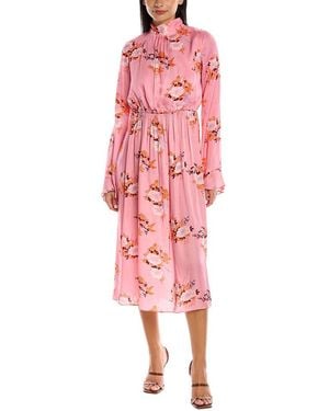 Les Rêveries Les Reveries Ruffle Pussy Bow Dress - Pink