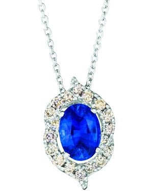 Le Vian Cornflower Sapphire 14K 1.00 Ct. Tw. Diamond & Ceylon Sapphire Pendant - Blue