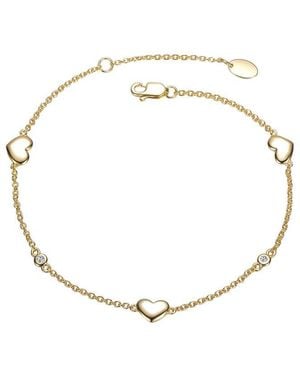 Rachel Glauber 14K Plated Cz Station Bracelet - Metallic