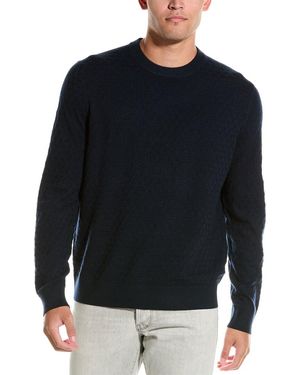 TED BAKER Mens Navy Witnes Colorblock 2024 Crewneck Sweater Size 6 / 2XL