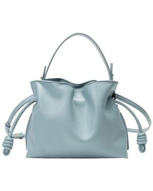 Tiffany & Fred Paris Soft Leather Bucket Bag Crossbody - Blue