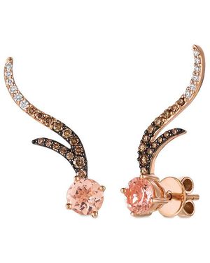 Le Vian Chocolatier 14K Strawberry 1.68 Ct. Tw. Diamond & Morganite Earrings - Natural