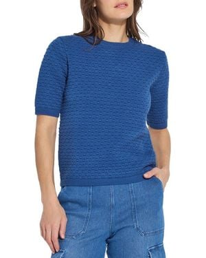 Lyssé Valentina Short Sleeve Jumper - Blue