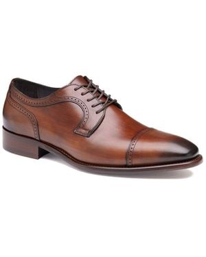 Johnston & Murphy Cormac Cap Leather Oxford - Brown