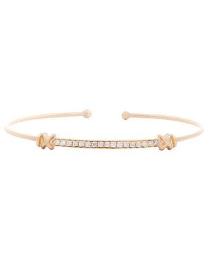 Maitre De Diamant 18K 0.29 Ct. Tw. Diamond Bar Cuff Bracelet - White