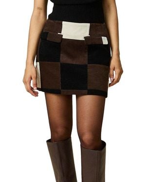 Rowing Blazers Patchwork Corduroy Skirt - Black