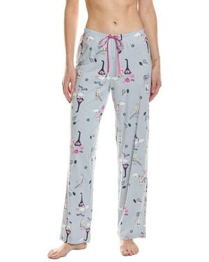 Hue Cat Picnic Long Pyjama Pant - Blue