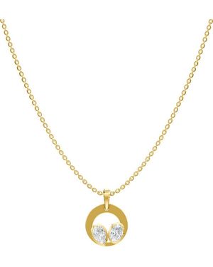 Lab Grown Diamonds 14K 1.00 Ct. Tw. Lab-Grown Diamond Necklace - Metallic