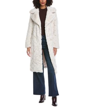 Noize Farrah Faux Fur Coat - White