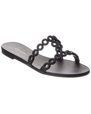 Aquazzura Dnu Cost Infinity Chain Jelly Sandal - Black