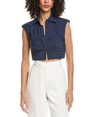 Jonathan Simkhai Emie Cropped Top - Blue