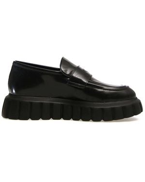 Voile Blanche Grenelle Mok Leather Loafer - Black
