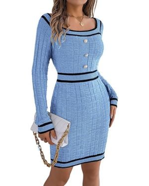 Lily Kim Sweaterdress - Blue