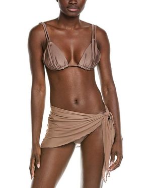 Catherine Malandrino 3Pc Charms Bikini Set - Brown