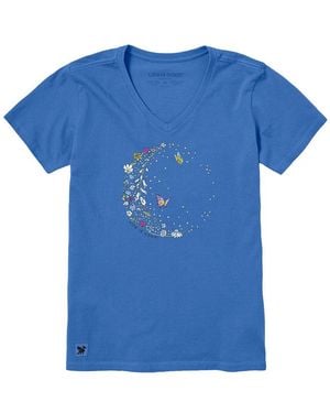 Life Is Good. Crusher V-Neck T-Shirt - Blue