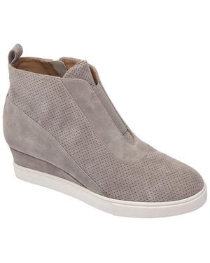 Linea Paolo Anna-L Suede Wedge Trainer - Grey