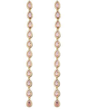 Eye Candy LA Cz Linear Earring - Metallic
