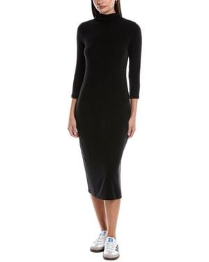 Michael Stars Justine Mock Neck Midi Dress - Black