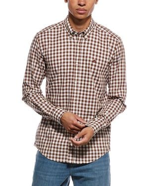 BOSS Roan Check Shirt - White