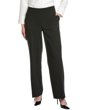 Anne Klein Pull-On Cargo Pocket Wide Leg Pant - Black