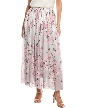 Anne Klein Pull-On Shirred Maxi Ballet Skirt - Pink