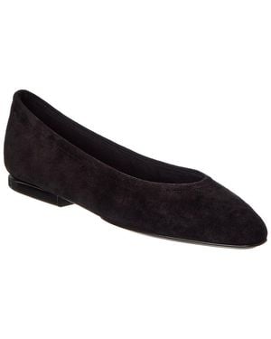 Loro Piana Primula Suede Ballerina Flat - Black