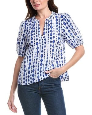 Tommy Bahama Crystalline Cove Puff Ss Top - Blue