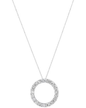 Diana M. Jewels Fine Jewellery 14K 1.00 Ct. Tw. Lab-Grown Diamond Pendant Necklace - Metallic